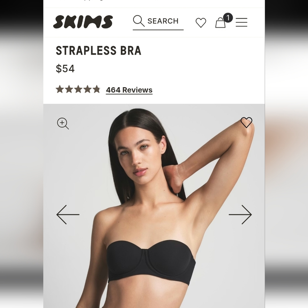 SKIMS Black Bandeau
